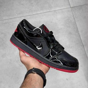 Jordan 1 low black red